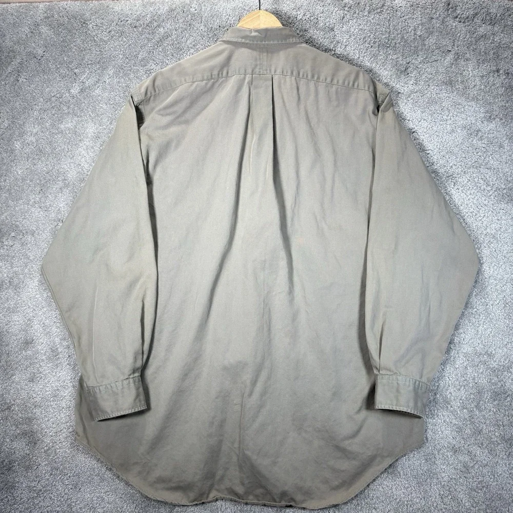 Vintage Polo Ralph Lauren Shirt Mens L Beige Khaki Pockets Utility‎ Safari 90s